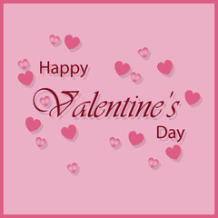 Happy valentines day typography vector design with paper cut red heart shape hot air balloons flying in white background. Vector illustration.