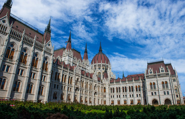 Fototapeta na wymiar View of the Budapest Parliament, Hungary