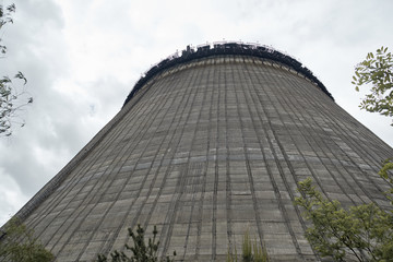 Fototapeta na wymiar cooling tower of the Chernobyl