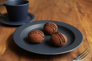 チョコトリュフとコーヒー