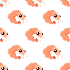 Cartoon shrimp pattern
