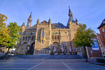 View at the town hall of Aachen from the 