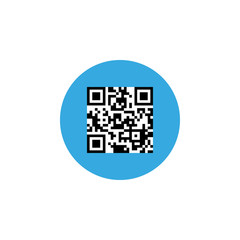 QR Code icon. Vector illustration, flat design.