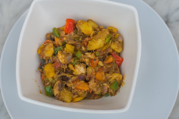 chicken with rice and vegetables