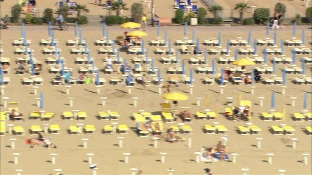 Ripresa aerea della spiaggia del Lido di Venezia