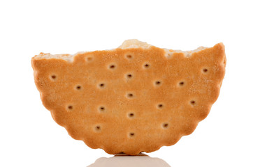 half cookies on a white background