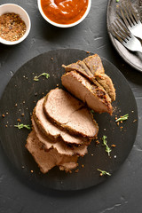 Sliced grilled roast beef