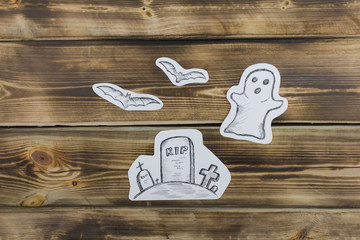 Ghost, bats and cemetery sketches