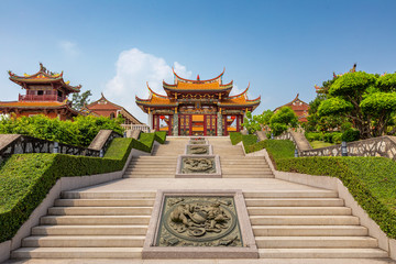 A-Ma Cultural Village at Macau, China. the translation of the chinese characters is "Macau Tin Hau Temple"