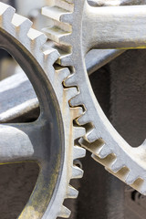 old steel gears background