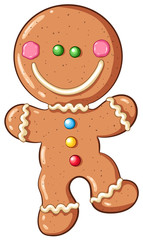 Obraz premium Niedlicher Lebkuchenmann - Vektor-Illustration