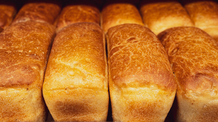 fresh bread on the table closeup
