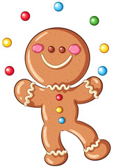 Niedlicher Lebkuchenmann - Vektor-Illustration