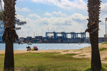 Beach and the free port