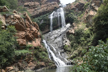 water fall at the botanical gardens in johannesburg