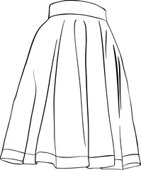 vector illustration of a female mini skirt