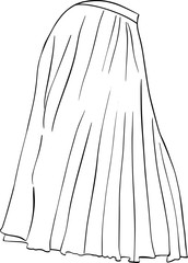 vector illustration of a female mini skirt