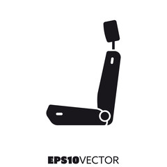 Car seat vector glyph icon