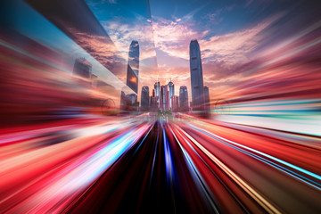  Modern City in motion blur effect 