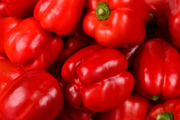 Fresh red bell pepper background.