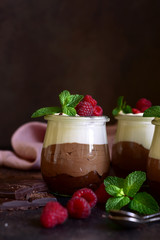 Delicious homemade mousse ' Three chocolate 