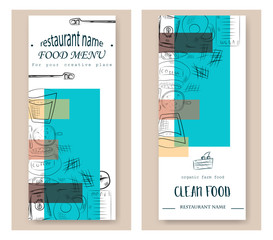 Naklejka premium Vector hand drawn illustration with fast food. Restaurant menu. Chalkboard. Sketch.