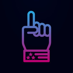 Number one, usa nolan icon. Simple thin line, outline vector of 4th of july icons for ui and ux, website or mobile application