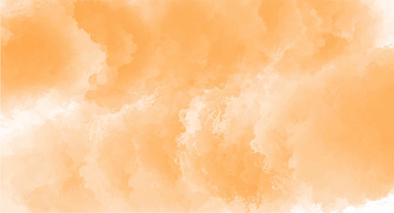 Orange watercolor background for your design, watercolor background concept, vector.