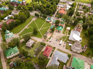 Fototapeta premium Aerial view of Pereslavl Kremlin, Pereslavl-Zalessky