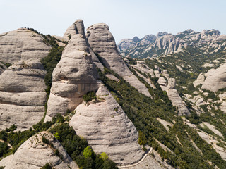 Fototapeta na wymiar Panoramic view of Montserrat mountains