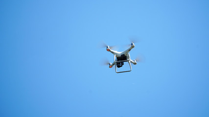 Drone flying in the sky