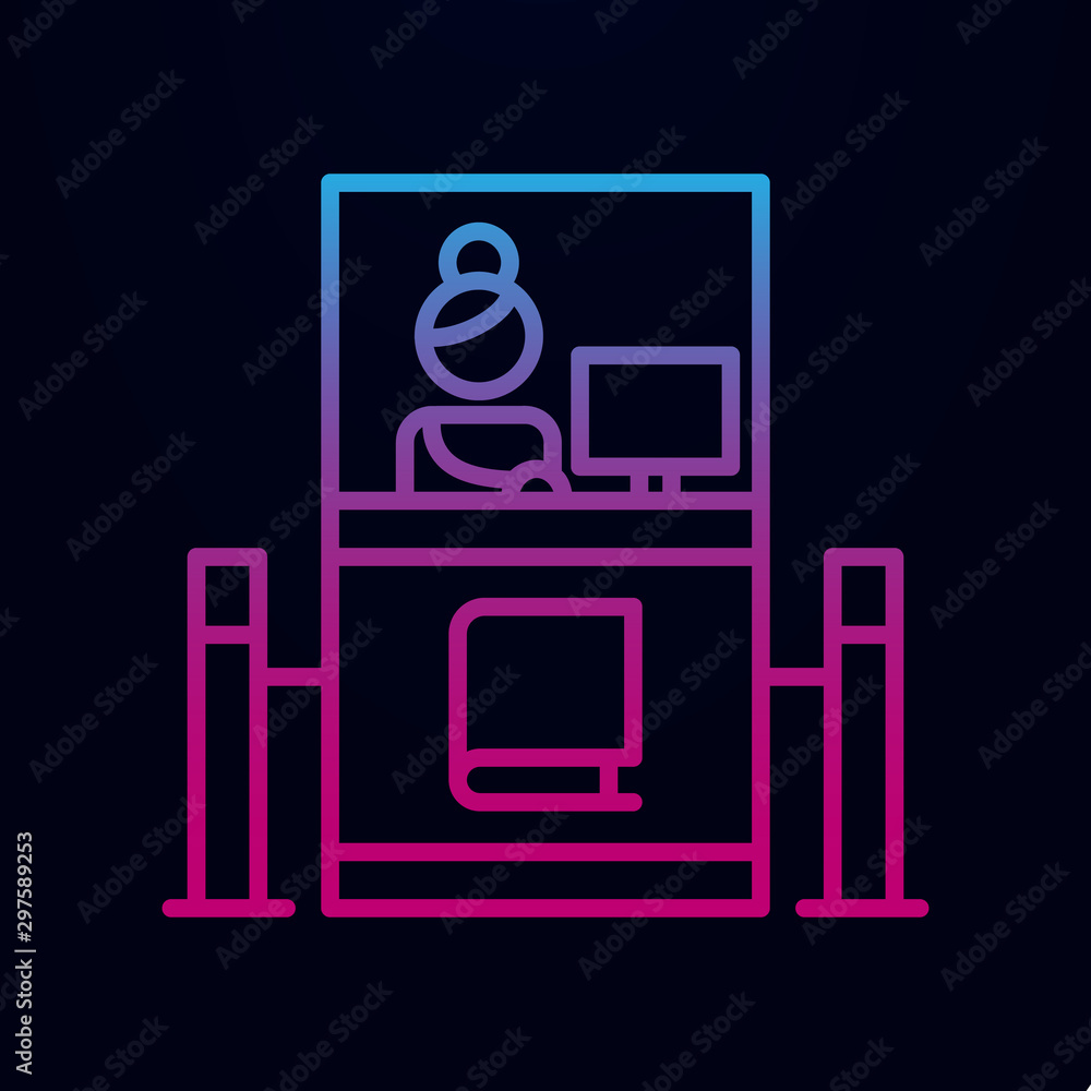 Poster passport, adventure nolan icon. simple thin line, outline vector of adventure icons for ui and ux, w