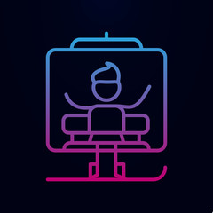 Chairlift, adventure nolan icon. Simple thin line, outline vector of adventure icons for ui and ux, website or mobile application