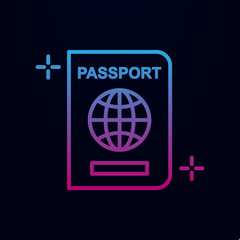 Passport, airport nolan icon. Simple thin line, outline vector of airport icons for ui and ux, website or mobile application