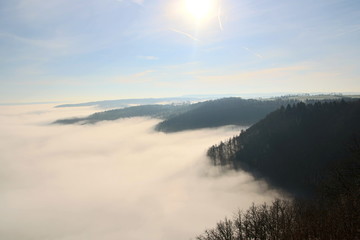 Saarschleife im Nebel - Deutschland