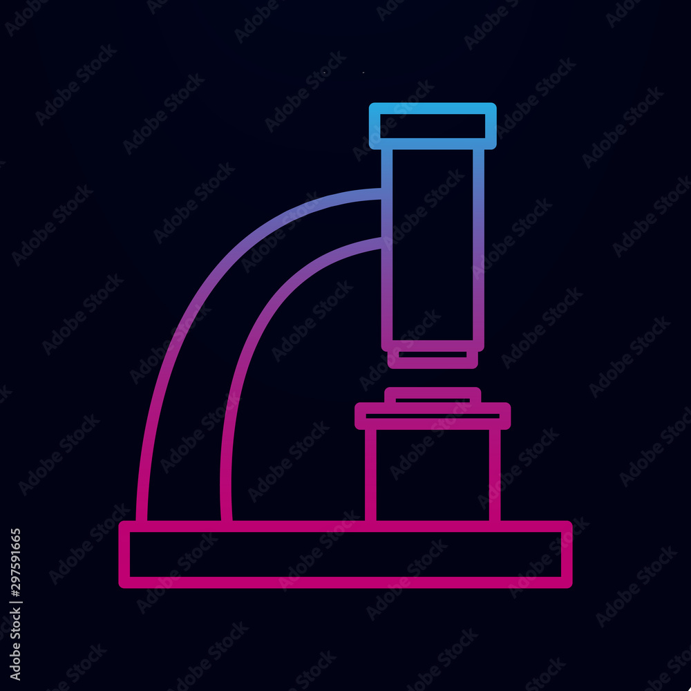 Poster microscope nolan icon. simple thin line, outline vector of blood donation icons for ui and ux, websi