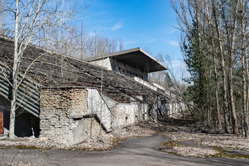 Abandoned Stadium building in Chernobyl