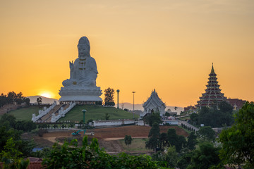 Wat Huay Pla Kang temple the pagoda in Chinese style in Chiangrai province of Thailand