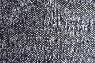 Top view of dark blue melange woolen fabric