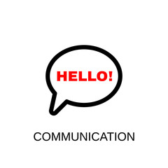 Hello icon. Communication symbol design. Stock - Vector illustration can be used for web.