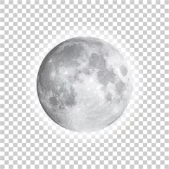 Foto op Canvas Full moon isolated with background, vector © estherpoon