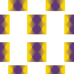 seamless pattern with purple and yellow squares vector  