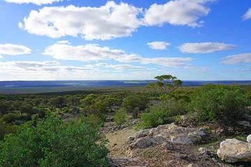 Fototapeta na wymiar View of the Kalbarri National Park at Meanarra Hill in the Mid West region of Western Australia.