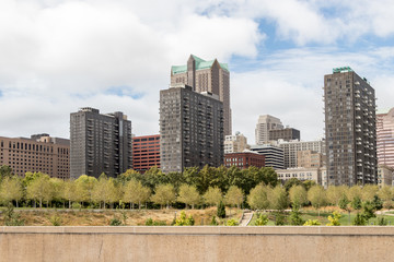 Fototapeta premium view of skyline from Gateway Arch National Park, St. Louis, Missouri