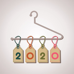 Illustration of greeting for new year 2020