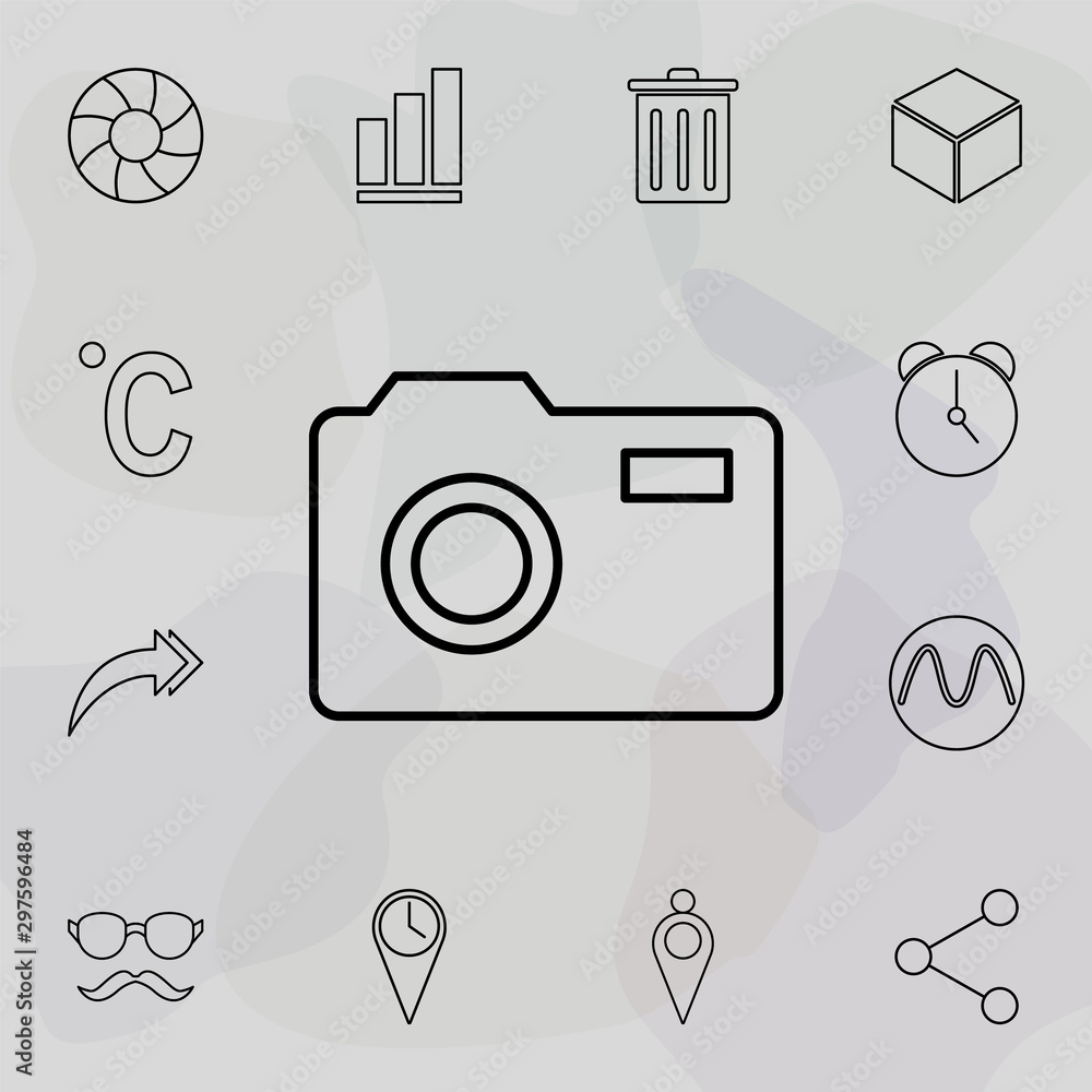 Poster camera icon. universal set of web for website design and development, app development