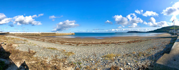 The sandy beach at Ramsey Isle of Man British Isles