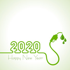 Illustration of greeting for new year 2020
