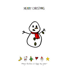 성탄절 / 손으로 그린 성탄절 카드