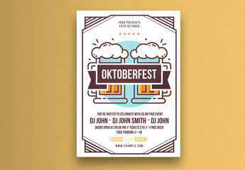 Oktoberfest Illustrative Flyer Layout